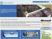 Tablet Screenshot of ecoraksha.com